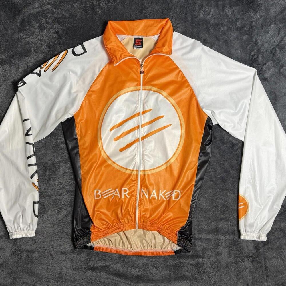 Squadra Gamex Bear Naked Cycling Jacket Sz M USA Made Castelli Windbreaker